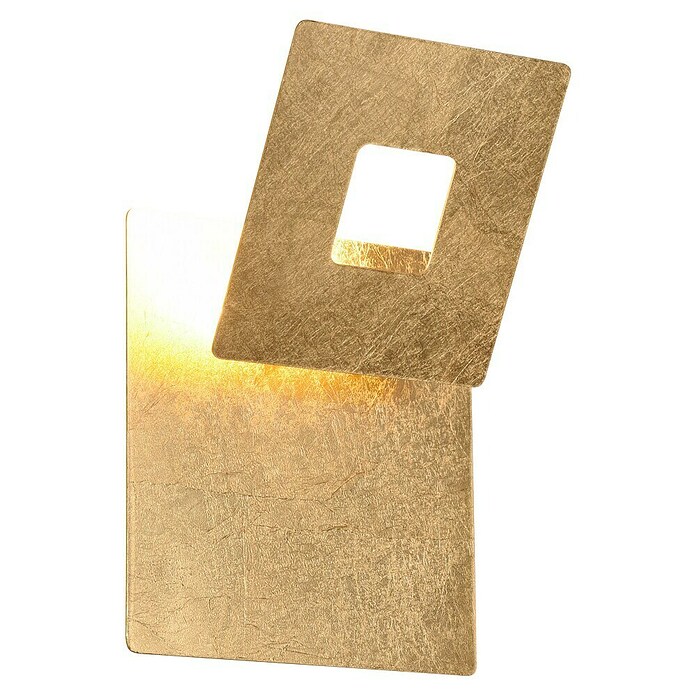 Reality Leuchten Zidna LED svjetiljka Leano  (D x Š x V: 7,2 x 18 x 18 cm, Zlatna, Topla bijela) | BAUHAUS