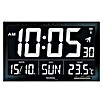 Digitale Funkwanduhr Jumbo-LCD (Schwarz, L x B x H: 36,8 x 2,9 x 22,8 cm)