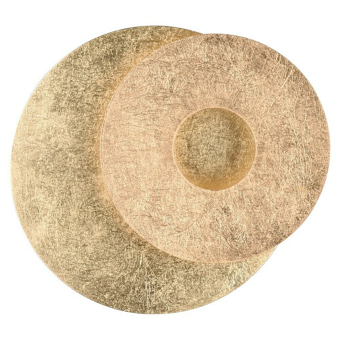 Reality Leuchten Okrugla zidna svjetiljka Leano  (Ø x V: 18 x 7,5 cm, Zlatna) | BAUHAUS