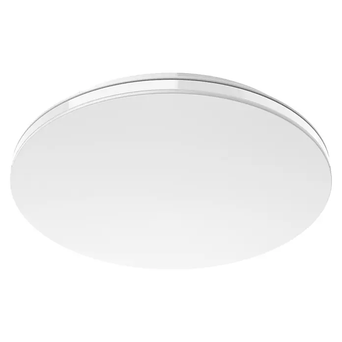 Eglo connect.z LED-Deckenleuchte rund Maltignano-Z - 18,5 W, Ø x H: 38 x 8,2 cm, Weiß, RGBW - Das Bild zeigt eine runde, weiße Deckenleuchte. Das moderne Design der Leuchte passt gut zu vielen Einrichtungsstilen und sorgt für eine angenehme Beleuchtung.