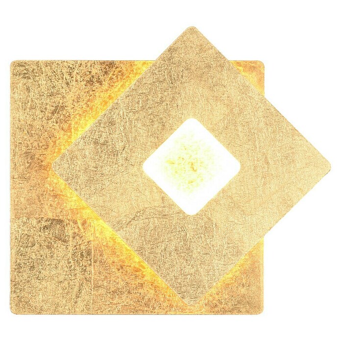 Reality Leuchten Zidna LED svjetiljka Leano  (D x Š x V: 7,2 x 18 x 18 cm, Zlatna, Topla bijela) | BAUHAUS