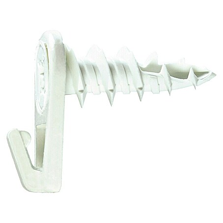 Cobra Bilderhaken Walldriller (Belastbarkeit: 15 kg, 10 Stk., Nylon, Selbstschneidendes Gewinde, Weiß)