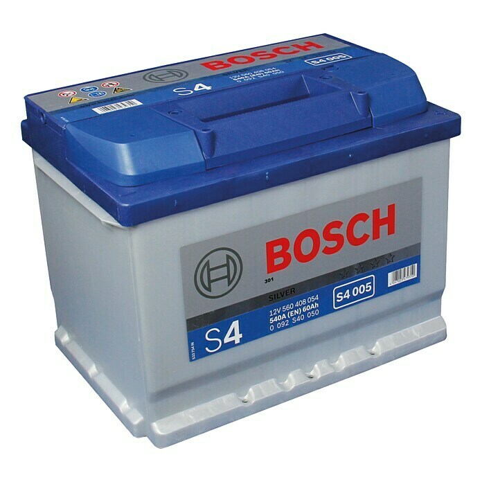 Bosch Batería para automóvil (S4 005, Capacidad de la batería: 60 Ah, 12 V)