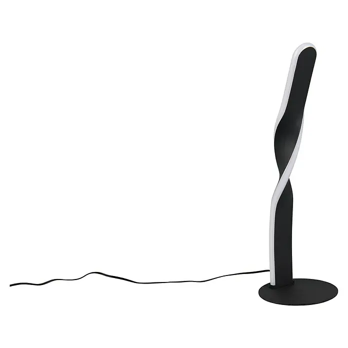 Reality Leuchten Ginko LED-Tischleuchte - 10 W, Ø x H: 13 x 40,5 cm, Schwarz, Warmweiß - Elegante LED-Stehlampe mit geschwungenem Design. Ideal für moderne Wohnräume, spendet warmes Licht.