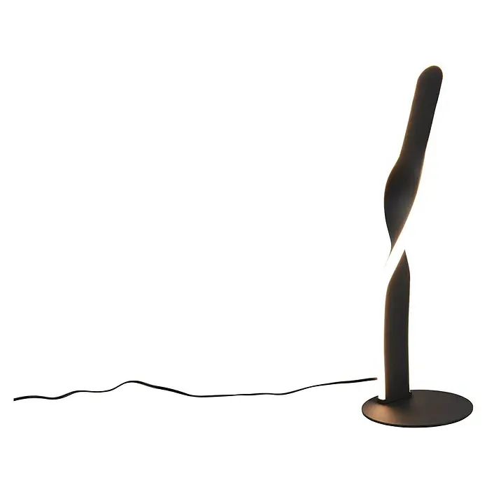 Reality Leuchten Ginko LED-Tischleuchte - 10 W, Ø x H: 13 x 40,5 cm, Schwarz, Warmweiß - Elegante LED-Stehlampe in Spiralform. Schafft eine moderne Atmosphäre mit ihrem warmen Licht und dem schlanken Design.