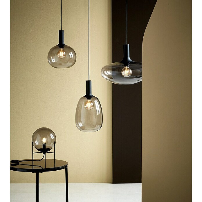 Nordlux Alton Tafellamp (Zwart, Rookglas, E14, Ø x h: 20 x 39 cm) | BAUHAUS
