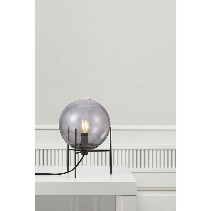 Nordlux Alton Tafellamp (Zwart, Rookglas, E14, Ø x h: 20 x 39 cm) | BAUHAUS