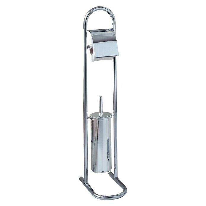 Bath Stage Conjunto de escobillero y portarrollos B-453 (Altura: 80 cm, Cromo) | BAUHAUS