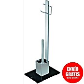 Bath Stage Conjunto de escobillero y portarrollos B-472 (Altura: 74 cm, Cromo) | BAUHAUS
