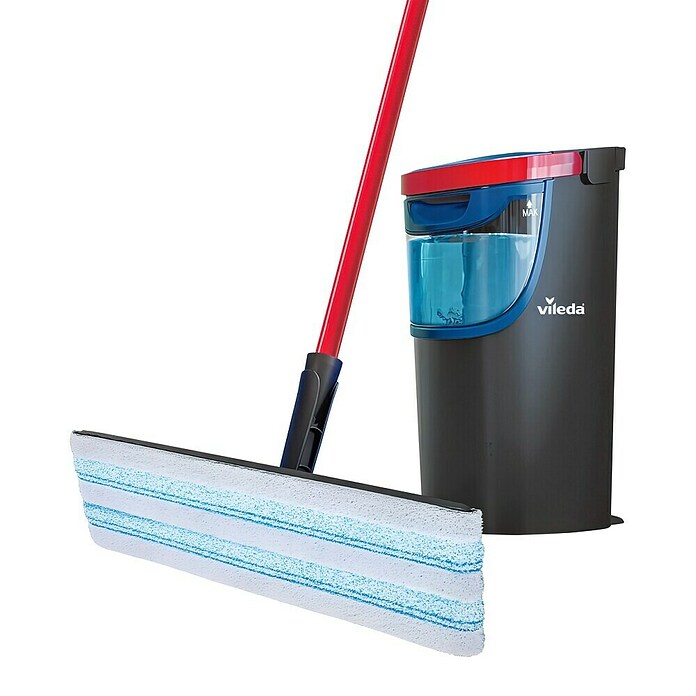 Vileda Čistilni sistem z vedrom H2PRO Flat Mop System  (1 x ploščata čistilna metla, 1 x vedro z dvojnim sistemom prekatov, 1 x prevleka za metlo) | 7147 - Sonstige Nassreinigungsger | HHCC - Nassreinigungsgeräte | HHC - Reinigung | HH - Reinigung | H - Innendeko/Farben | BAUHAUS