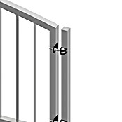 Bisagra para puerta metálica (Diámetro rosca: M12, Específico para: Puertas giratorias, Ángulo de abertura: 180°, 2 uds.)
