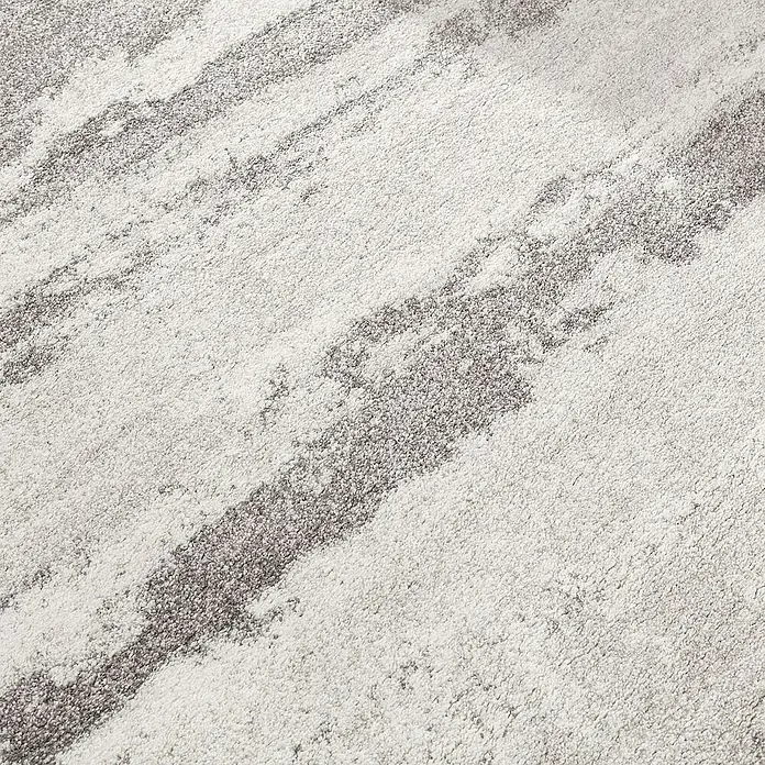 Dekoria Flachgewebeteppich - grau, creme, 170 x 120 cm - Nahaufnahme eines Teppichs mit hellgrauem und dunkelgrauem Muster, das eine strukturierte Oberfläche zeigt.\n