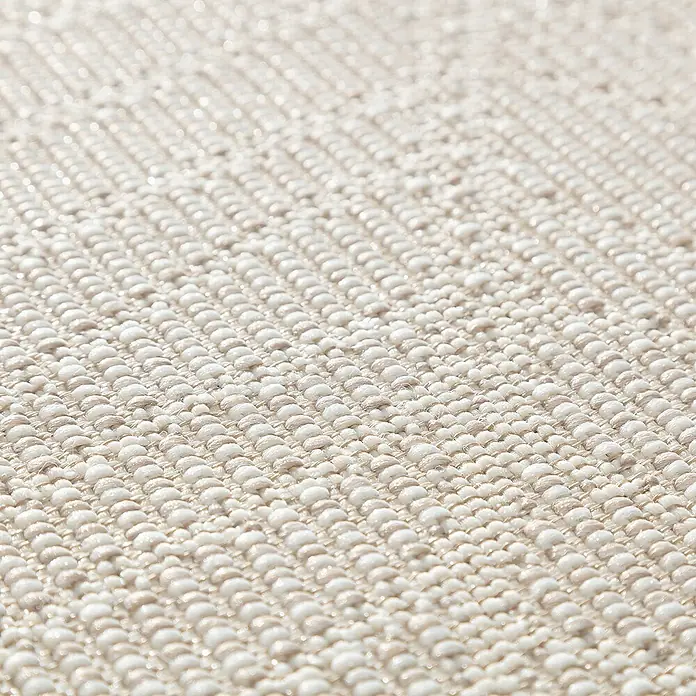 Dekoria Flachgewebeteppich - creme, beige, 230 x 160 cm - Nahaufnahme eines Teppichs mit grobem, beigefarbenem Gewebe. Die Textur ist dicht und detailreich, ideal für Wohnräume mit natürlicher Ästhetik.