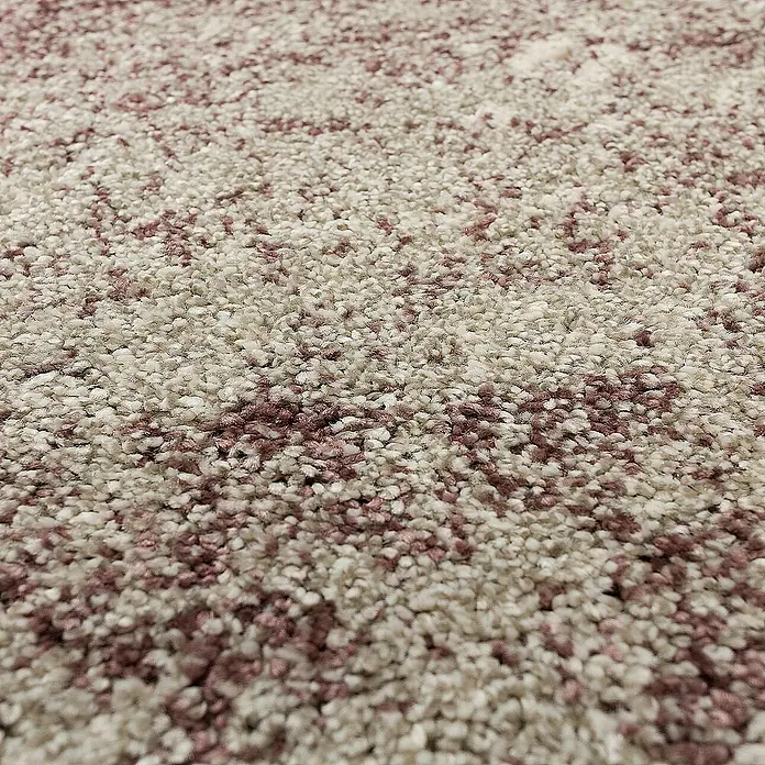 Dekoria Flachgewebeteppich - bordeaux, grau, 170 x 120 cm - Nahaufnahme eines Teppichs mit beigen und burgunderroten Farbtönen, der eine weiche und strukturierte Oberfläche für jeden Raum bietet.