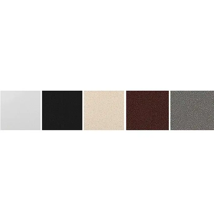 Pyramis Einbauspüle Alazia - 78 x 49 cm, Iron Grey - Farbmuster mit Weiß, Schwarz, Beige, Braun und Grau. Eine vielseitige Auswahl an Farbtönen für Produktdesigns oder Präsentationen.