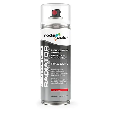 RodaColor  Farbspray Heizkörperspray Sprühlack 400ml RAL9016 Verkehrsweiss