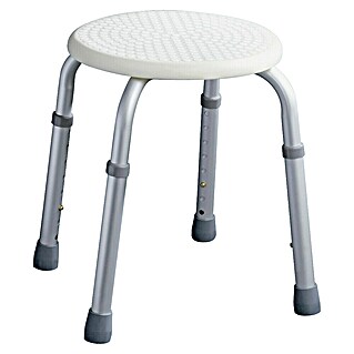 careosan Taburete de baño Easy Comfort Plus (Ajuste de altura: 35,5 cm - 51 cm, Carga soportada: 150 kg, Blanco)