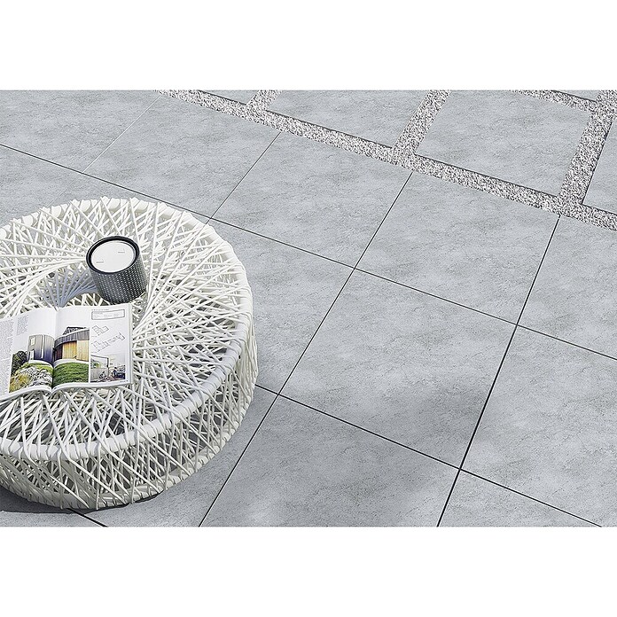 Terrassenfliese Atakama (60 x 60 x 2 cm, Hellgrau, Glasiert)