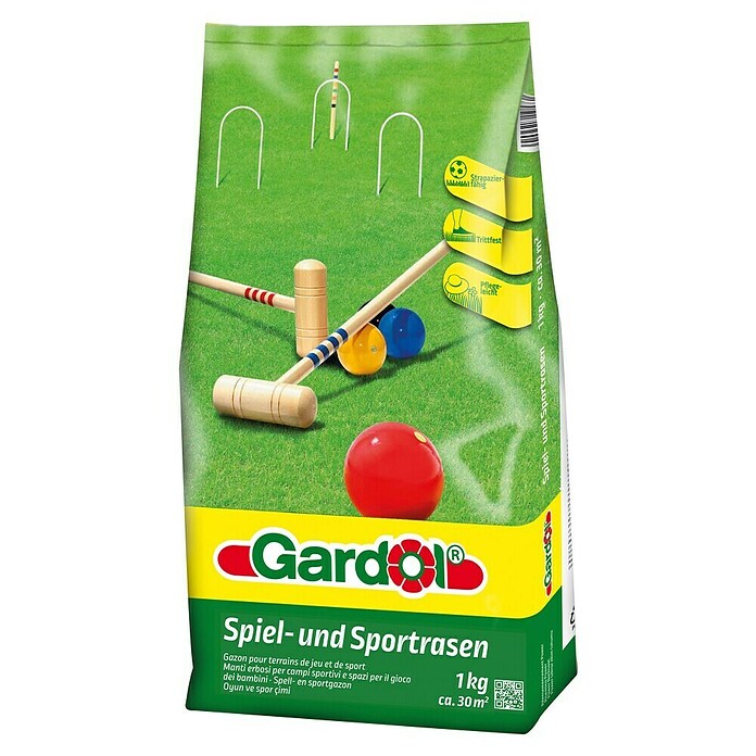 Gardol Spiel- & Sportrasensamen (1 kg, Inhalt ausreichend für ca.: 30 m²)