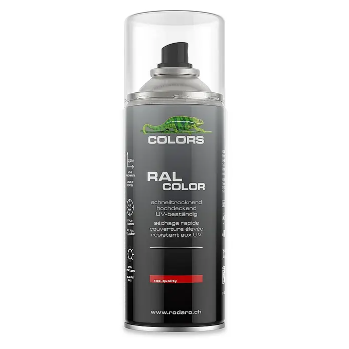 Colors Farbspray Sprühlack 400ml Klarlack Hochglanz - Klarlack Hochglanz, Sprühdose - Abbildung einer RAL Color Sprühdose. Schnelltrocknend, hochdeckend und UV-beständig für Top-Qualität. Perfekt für vielfältige Anwendungen.