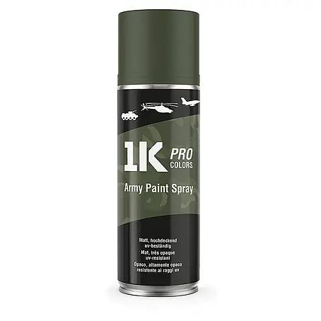 1K Pro  Farbspray Militär Spraydose 400ml Matt RAL6003 NVA Grün