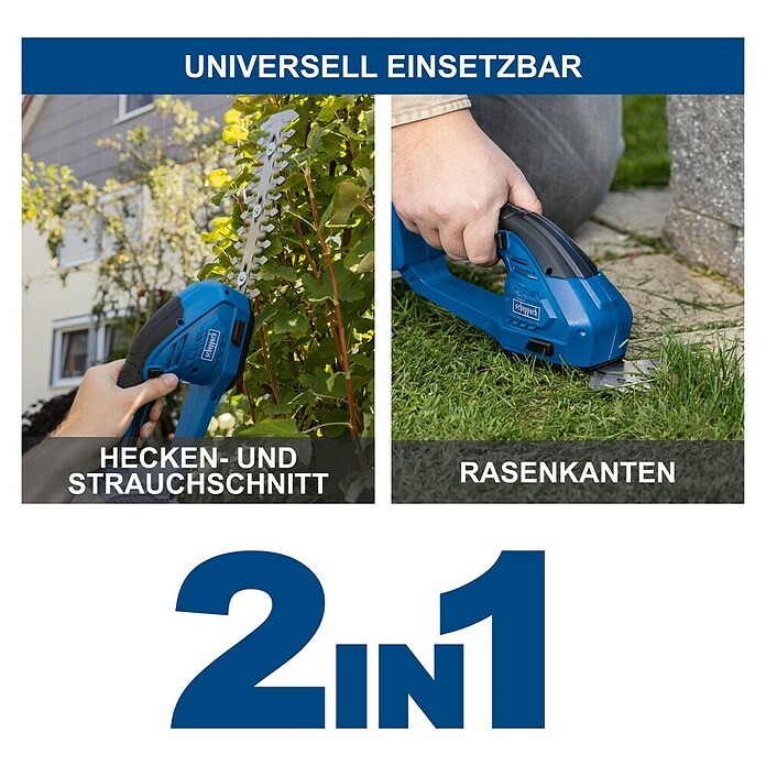 Scheppach IXES 20V Akku-Gras- & Strauchschere HTGS200-X Set S (20 V, Li-Ionen, 1 Akku, Schwertbreite: 9 cm) | BAUHAUS