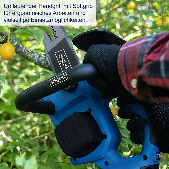 Scheppach IXES 20V Akku-Kettensäge BC-TCS200-X (20 V, 4 Ah, Li-Ionen, 1 Akku, Schwertlänge: 20 cm) | BAUHAUS
