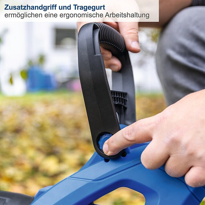 Scheppach IXES 20V Akku-Laubsauger & -Laubbläser BC-BLV720-X Set S2 (40 V, 2 Akkus, 2 Ah, Blasleistung: 720 m³/min, Blasgeschwindigkeit: 210 km/h) | BAUHAUS