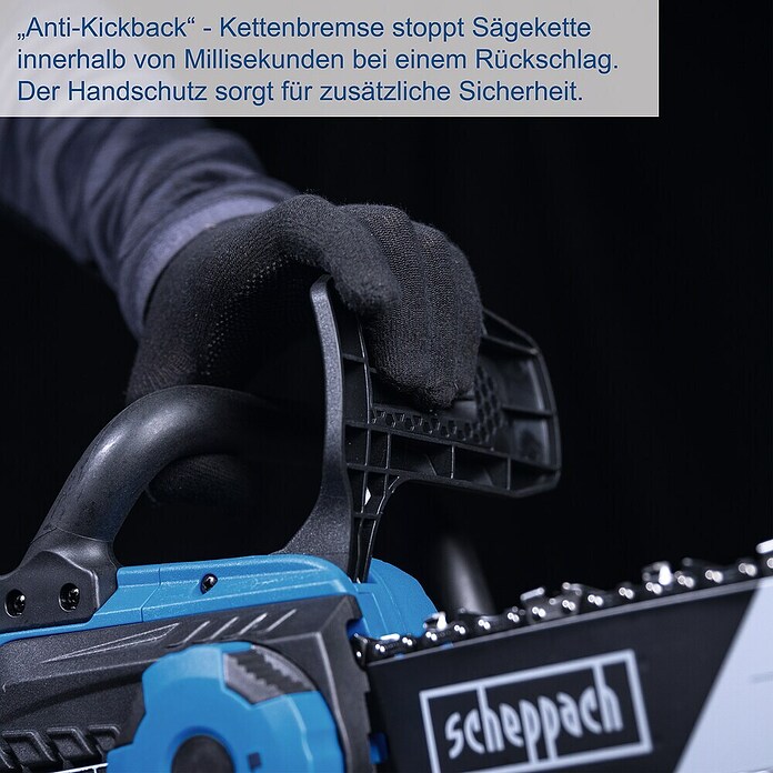 Scheppach IXES 20V Akku-Kettensäge C-CS254-X Set L (20 V, 4 Ah, Li-Ionen, 1 Akku, Schwertlänge: 20 cm) | BAUHAUS