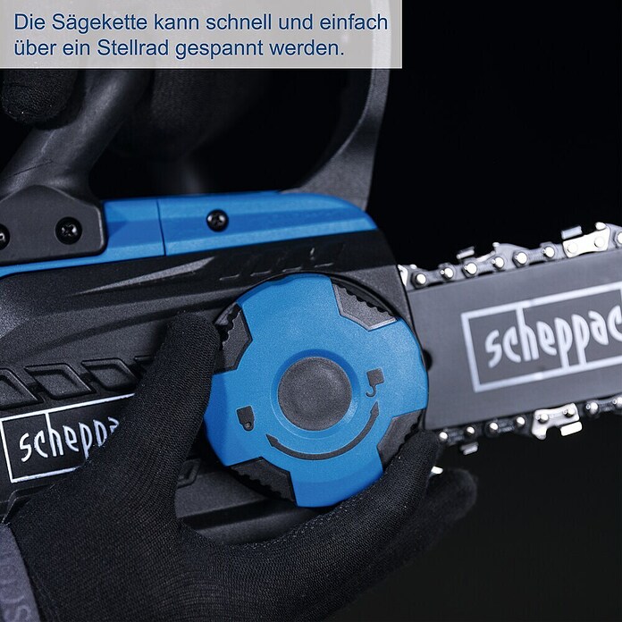 Scheppach IXES 20V Akku-Kettensäge C-CS254-X Set L (20 V, 4 Ah, Li-Ionen, 1 Akku, Schwertlänge: 20 cm) | BAUHAUS