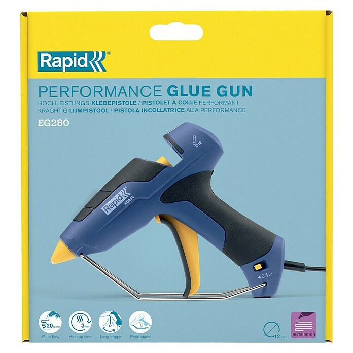 Rapid Pištola za vroče lepljenje EG 280  (350 W, Premer lepilnega vložka: 12 mm, 180 °C - 200 °C) | 2002 - Befestigen und Kleben | BADR - Befestigungswerkzeug | BAD - Handwerkzeuge | BA - Handwerkzeuge | B - Werkz/Masch/Maschzubeh/Auto | BAUHAUS