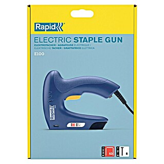 Rapid Kombi-Elektrotacker E100 (Klammertiefe: 6 mm - 14 mm, Länge Nagel: 15 mm)