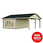 Palmako Caseta de jardín Irene (Medidas ext. (An x Pr): 703 x 619 cm, Madera sin tratar, Natural) | BAUHAUS