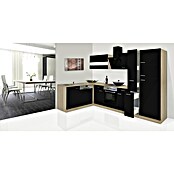 Respekta Winkelküche KBL310ESSS (172 x 310 cm, Schwarz)
