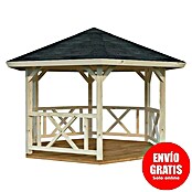 Palmako Carpa para exterior (Diámetro: 3,37 m, Abeto rojo, Altura de caballete: 3,13 m)