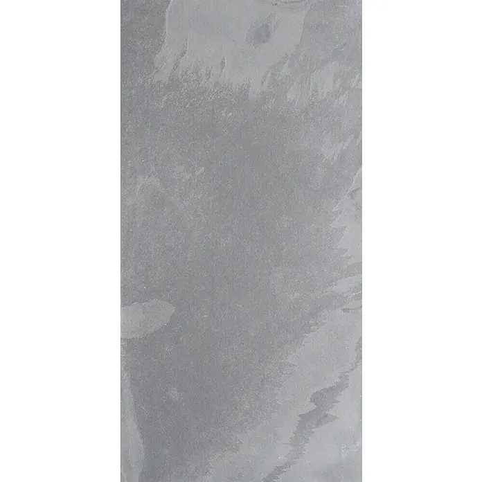 Natursteinfliese Schiefer - 30 x 60 cm, Graphit/Schwarz, Matt - Graue Schieferplatte mit subtilen Texturen und Farbunterschieden, ideal für elegante und moderne Designs.