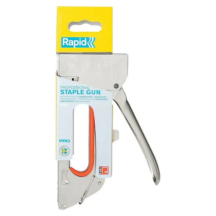 Rapid Handtacker R153 - Klammertiefe: 4 mm - 8 mm, Geeignet für: Klammern Typ 53 - Professioneller Rapid R153 Handtacker / Agrafeuse für präzise und effiziente Befestigungen. Ideal für Heimwerker und Profis.
