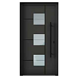 Aurelis Haustür BH 521 (110 x 210 cm, DIN Anschlag: Rechts, Graphitgrau/Weiß)