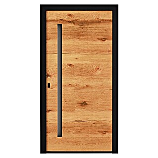 Aurelis Haustür BH 801 (110 x 210 cm, DIN Anschlag: Links, Altholz Dekor/Weiß)