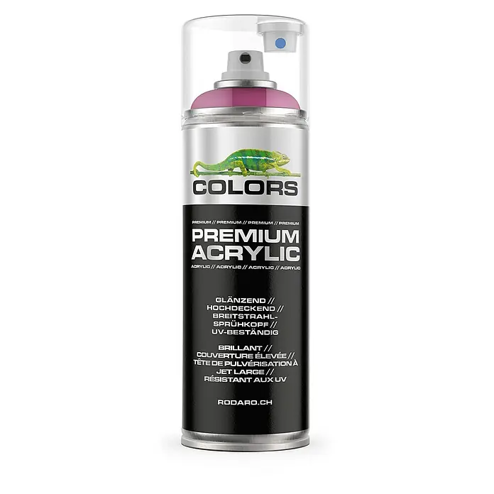 Colors Farbspray Premium Acrylic Sprühfarbe 400ml RAL 4003 Violett Glanz - RAL 4003 - Violett Glanz, Sprühdose - Sprühdose mit Premium-Acrylfarbe, glänzend und UV-beständig, ideal für hochdeckende Farbaufträge.
