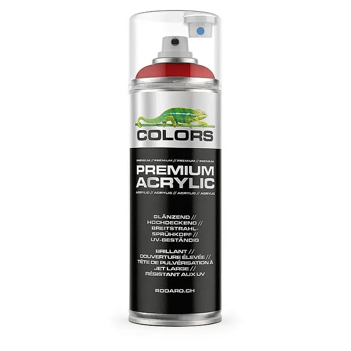 Colors Farbspray Premium Acrylic Sprühfarbe 400ml RAL 3020 Verkehrsrot Glanz - RAL 3020 - Verkehrsrot Glanz, Sprühdose - Sprühdose mit Premium-Acrylfarbe der Marke COLORS, glänzend, hochdeckend und UV-beständig für vielfältige Anwendungen.