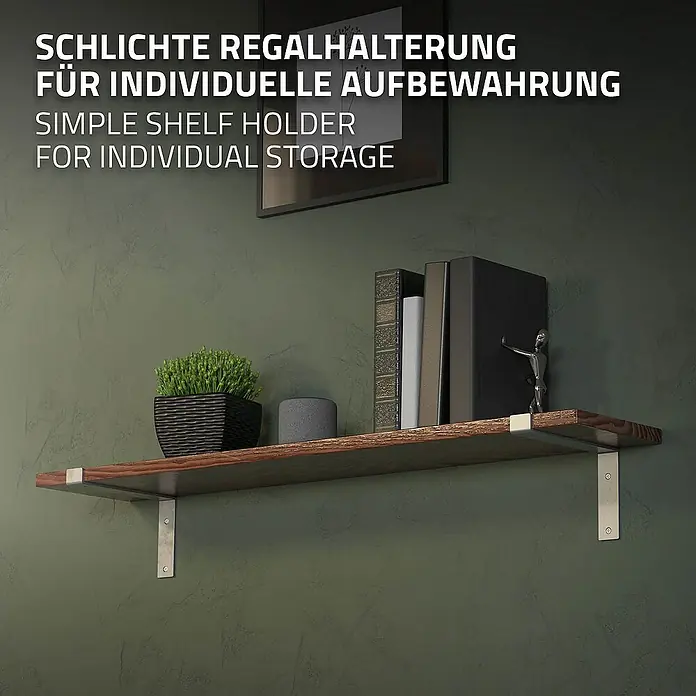 ML-Design Schwerlastregal Industrielle Wandregal Grau, Regalträger Regalhalterungen - H x B x T: 17 x 4 x 25,5 cm, Schrauben, Grau - Schlichte Regalböden für individuelle Aufbewahrung. Das Produkt ist ideal für die Aufbewahrung von Büchern und Dekoartikeln.