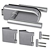Diamond Doors Glastürbeschlag Sky UV (Edelstahloptik, Bandbohrung/Bänder: Office 3-teilig, Unverschließbar) | BAUHAUS