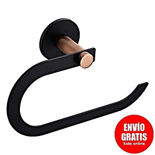Bath Stage B-Luxor Toallero de anilla (Negro/ Oro rosa)