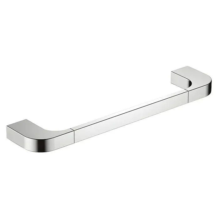 Bath Stage B-Line Toallero de anilla - Cromo - Elegante toallero cromado con formas cuadradas y bordes redondeados. Accesorio de baño moderno para una organización elegante.