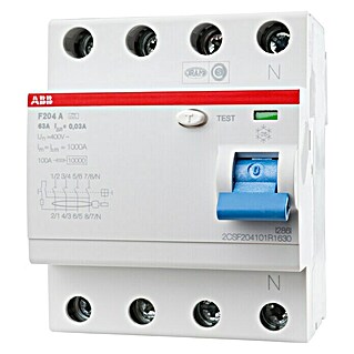 ABB System pro M compact FI-Schalter F204 A-63/0.03 (63 A, Typ A, 30 mA, Polanzahl: 4)