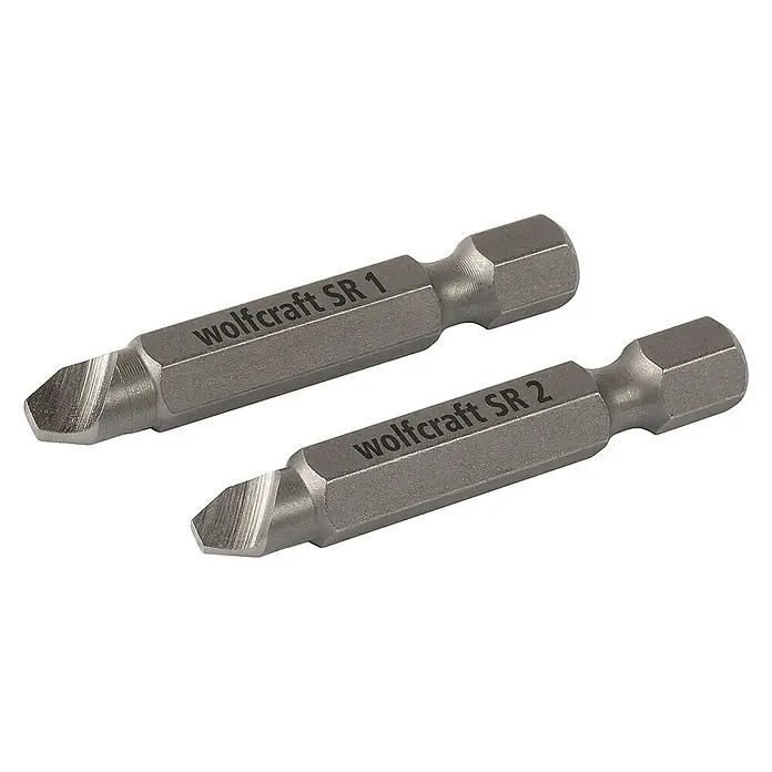 Wolfcraft Schraubenausdreher-Satz - 2 -tlg. - Wolfcraft SR 1 und SR 2 Schlitzschrauber-Bits für präzise Schraubarbeiten mit optimaler Kraftübertragung.