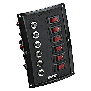 Talamex centralita automática (114 x 165 mm, 12 V, 6 interruptores con iluminación indirecta)