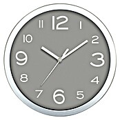 Wanduhr rund Basic (Silber, Durchmesser: 20 cm)