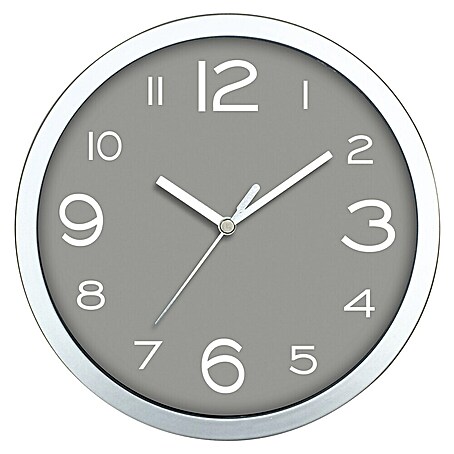 Wanduhr Basic (Durchmesser: 20 cm, Silber)